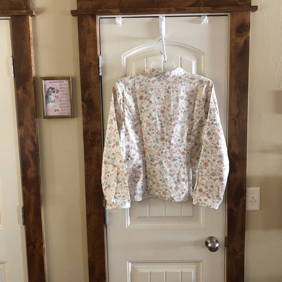 C & B Light Weight One Button Jacket-Sz L-Cream/Tn - Picture 4 of 9